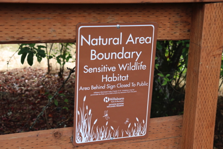 Natural Area Boundary – Sensitive Wildlife Boundary